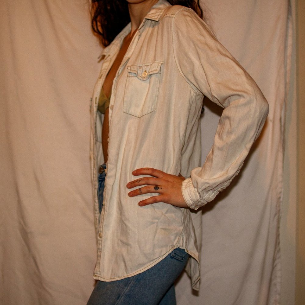 denim button down - Picture 2 of 4